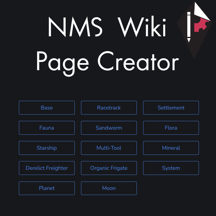 NMS Wiki Page Creator